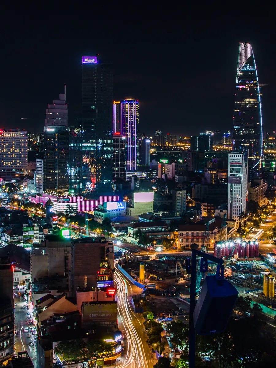Ho Chi Minh City skyline at night